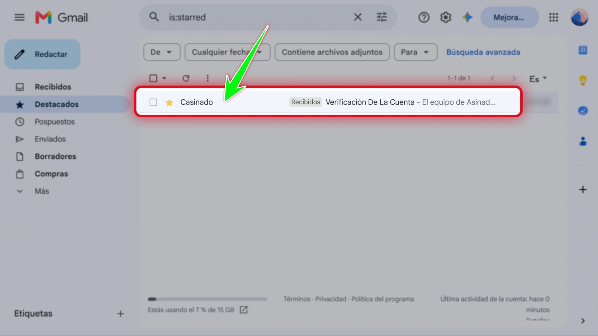 Espera la validación segura de documentos por Casinado oficial.